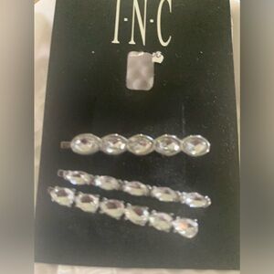Inc. set of 3 hair pins with rhinestones